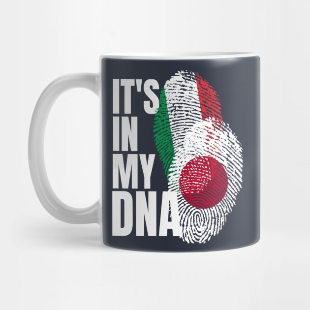 Japanese and Italian Mix Heritage DNA Flag Gift by Just Rep It!!